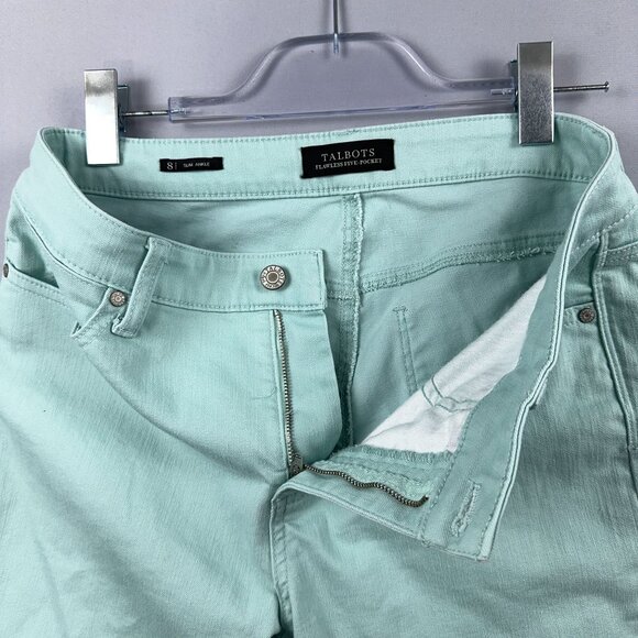 Talbots Flawless Slim Ankle Skinny Jeans Womens Size 8 Five Pockets Sky Blue - Picture 5 of 12
